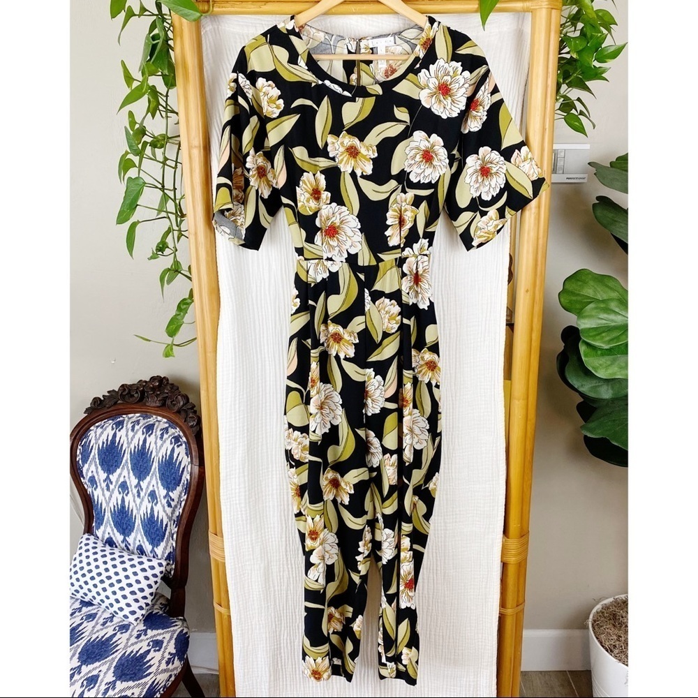 LEITH FLORAL CROPPED‎ JUMPSUIT MAGNOLIAsS​​​​​